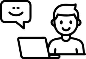 Happy African male employee having conversation with Latin colleague at work Smiling friendly diverse workers team talking working together using laptop computer sharing ideas at Set 4 vector