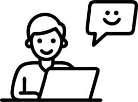 Happy African male employee having conversation with Latin colleague at work Smiling friendly diverse workers team talking working together using laptop computer sharing ideas at Set 2 vector