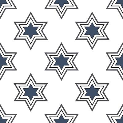 Hanukkah stars seamless pattern with silver blue and white for a cool winter themed holiday look Set 4