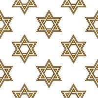 Hanukkah stars seamless pattern with gold accents and twinkling lights for a luxurious holiday feel vector