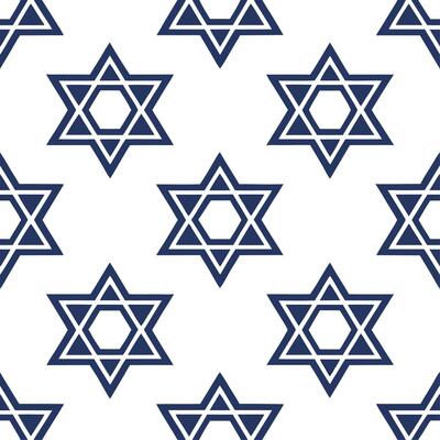 Hanukkah stars seamless pattern with blue and silver tones for a festive celebratory holiday design Set 4