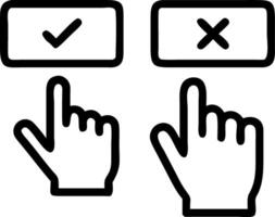 Hands selecting options in virtual polls to demonstrate interactive voting in digital platforms Set 2 vector
