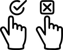 Hands selecting options in virtual polls to demonstrate interactive voting in digital platforms vector
