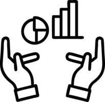 Hands interacting with floating charts graphs and analytics to demonstrate data driven decision making in business strategies vector