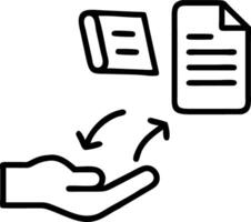 Hands interact with floating legal documents and approval workflows representing legal documentation and compliance processes vector