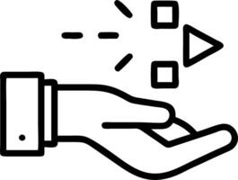 Hand using holographic tools for investment startup funding in empty space vector