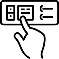 Hand using holographic interface to display wellness daily routines with empty space background vector
