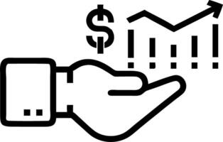 Hand using holographic financial metrics tools for profit and loss with empty space background Set 2 vector