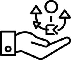 Hand using holographic efficiency tools to optimize profit and revenue with empty space background vector