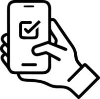 Hand using holographic digital payment interface on smartphone displaying online banking security transaction success icons symbolizing digital payments and fintech in empty space Set 4 vector
