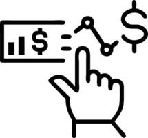 Hand using holographic expense tracking tools for profit and loss with empty space background Set 3 vector