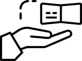 Hand using holographic device to teach digital literacy for kids with empty space background vector