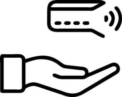 Hand using holographic device to demonstrate digital literacy skills with empty space background vector