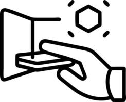 Hand using holographic device to create HD digital wallpaper with empty space background Set 4 vector