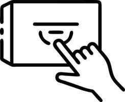 Hand using holographic device to create HD digital wallpaper with empty space background Set 2 vector