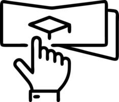 Hand using holographic device for digital literacy training with empty space background Set 4 vector