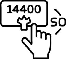 Hand touching holographic ISO 14001 certification interface displaying environmental management sustainability icons symbolizing ISO certification and eco practices in empty space vector
