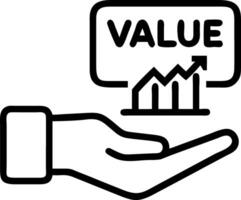 Hand touching holographic progress bar labeled value for business growth representing company value addition and sales enhancement in empty space vector