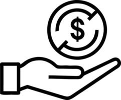 Hand showcasing holographic sustainability icon symbolizing yield return sustainability in financial management within empty space background vector
