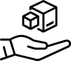 Hand showing holographic procurement icons related to logistics supply chain inventory management ensuring efficient business operations in empty space Set 2 vector