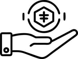 Hand showcasing holographic innovation symbol representing japan Tokyo innovation in empty space background vector