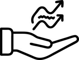 Hand showcasing holographic growth hormone development health symbol representing growth hormone development health in empty space background vector