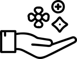 Hand showcasing holographic cultural experiences symbols for family trips with empty space background vector