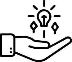Hand showcasing holographic creativity symbol representing growth mindset learning creativity in empty space background vector