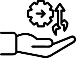 Hand showcasing holographic creativity symbol representing growth mindset learning creativity in empty space background Set 2 vector