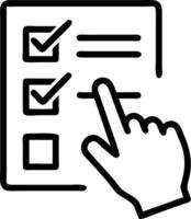 Hand selecting glowing checkmarks from a checklist representing approval checkmarks in a digital approval system vector
