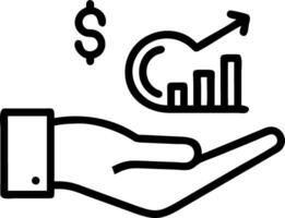Hand showcasing holographic business growth planning symbol representing expansion planning in empty space background Set 3 vector