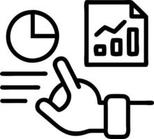 Hand reviewing holographic business audit device showing compliance target data analysis icons in empty space Set 12 vector