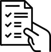 Hand reviewing holographic audit document with regulation evaluation quality assurance icons in empty space Set 3 vector