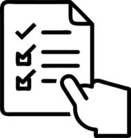 Hand reviewing holographic audit document with regulation evaluation quality assurance icons in empty space Set 5 vector