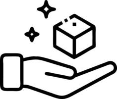 Hand presenting holographic trademark icons safeguarding intellectual property in empty space vector