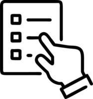 Hand reviewing holographic business audit device showing compliance target data analysis icons in empty space Set 8 vector