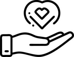Hand presenting holographic trust symbol representing empathy understanding trust in empty space background vector