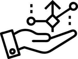 Hand presenting holographic treatment symbol representing growth hormone hormone in empty space background vector