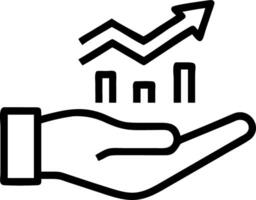 Hand presenting holographic success symbol representing growth mindset learning success in empty space background vector