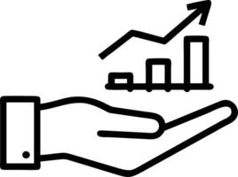 Hand presenting holographic revenue growth tools for profit and loss with empty space background Set 2 vector