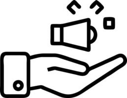 Hand presenting holographic retention icon symbolizing sales retention in marketing within empty space background vector