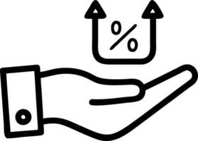 Hand presenting holographic retention icon symbolizing sales retention in marketing within empty space background Set 2 vector