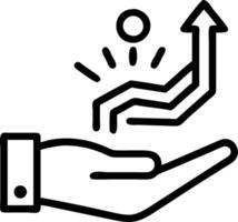 Hand presenting holographic perseverance symbol representing growth mindset learning perseverance in empty space background Set 3 vector
