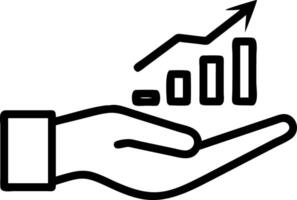 Hand presenting holographic perspective symbol representing growth mindset development perspective in empty space background Set 2 vector