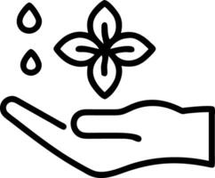 Hand presenting holographic natural remedies symbols for wellness with empty space background vector