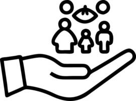 Hand presenting holographic long weekends family trip symbols with empty space background Set 2 vector