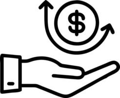 Hand presenting holographic investment tax benefits symbol representing investment tax benefits in empty space background vector