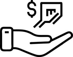Hand presenting holographic investment tax benefits symbol representing investment tax benefits in empty space background Set 2 vector