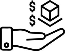 Hand presenting holographic investment startup funding symbol representing investment startup funding in empty space background Set 6 vector