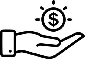Hand presenting holographic investment startup funding symbol representing investment startup funding in empty space background Set 5 vector